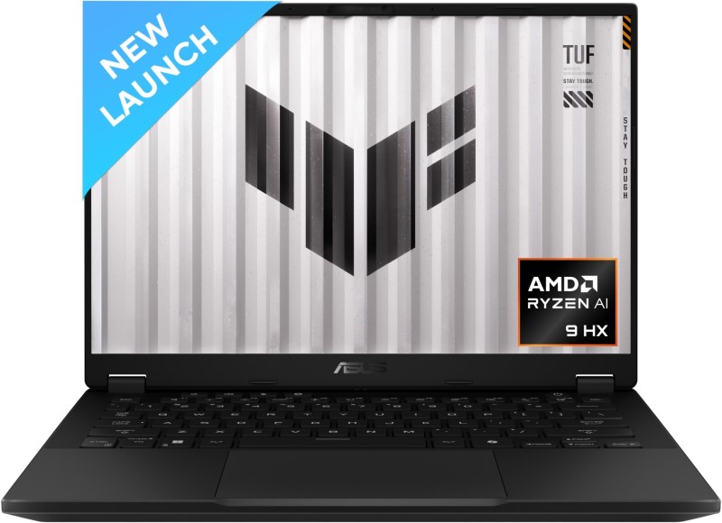 ASUS TUF Gaming A14 (2024) - AI PC, AMD Ryzen AI 9 12 Core HX 370 - (32 GB/2 TB SSD/Windows 11 Home/8 GB Graphics/NVIDIA GeForce RTX 4060/165 Hz/100 W) FA401WV-RG037WS Gaming Laptop(14 Inch, Jaeger Gray, 1.46 Kg, With MS Office)