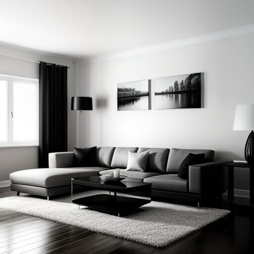 a grey living room designed in a contemporary style