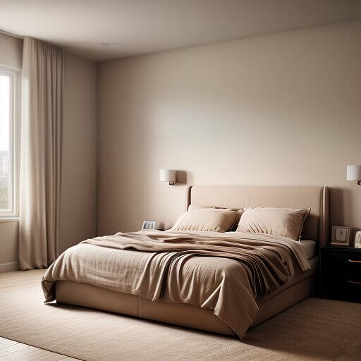 a bedroom designed in a quiet luxury style