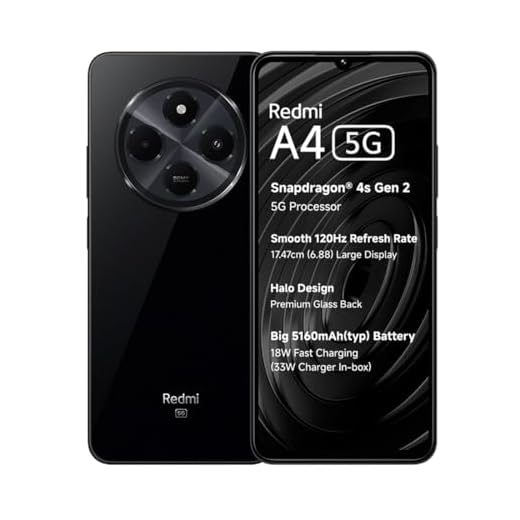 Redmi A4 5G (Starry Black, 4GB RAM, 64GB Storage) | Global Debut SD 4s Gen 2 | Segment Largest 6.88in 120Hz | 50MP Dual Camera | Free 33W Charger in Box