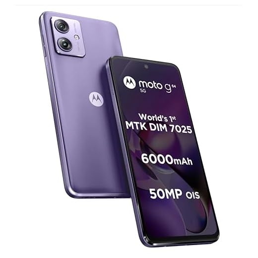 Motorola G64 5G (Ice Lilac, 12GB RAM, 256GB Storage) | Expandable Upto 2TB | Upto 24GB RAM with RAM Boost | 50MP (OIS) + 8MP | 16MP Front Camera | MediaTek Dimensity 7025 Processor | 6000 mAh Battery