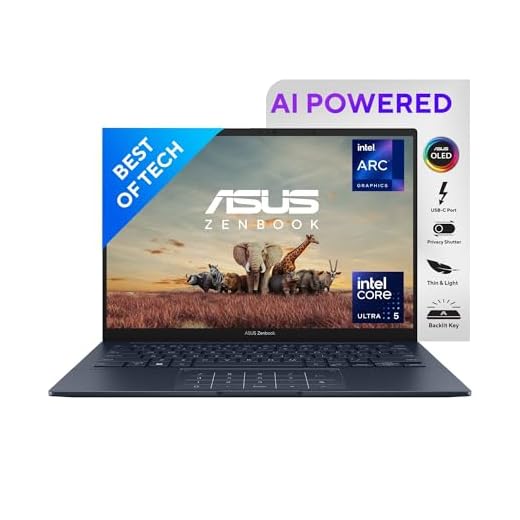 ASUS Zenbook 14 OLED (2024), Intel EVO Core Ultra 5 125H, 14"(35.56cm) FHD OLED, Thin and Light Laptop (16GB/1TB SSD/Windows 11/Intel EVO Arc Graphics/Office 2021/75WH /Blue/1.22Kg), UX3405MA-QD552WS