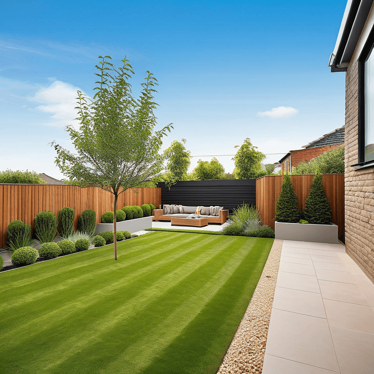 a backyard designed in a contemporary style