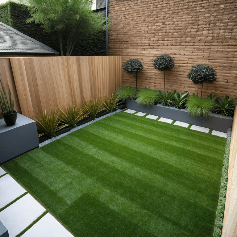 a front yard designed in a contemporary design