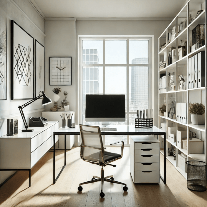 a office designed in a modern style