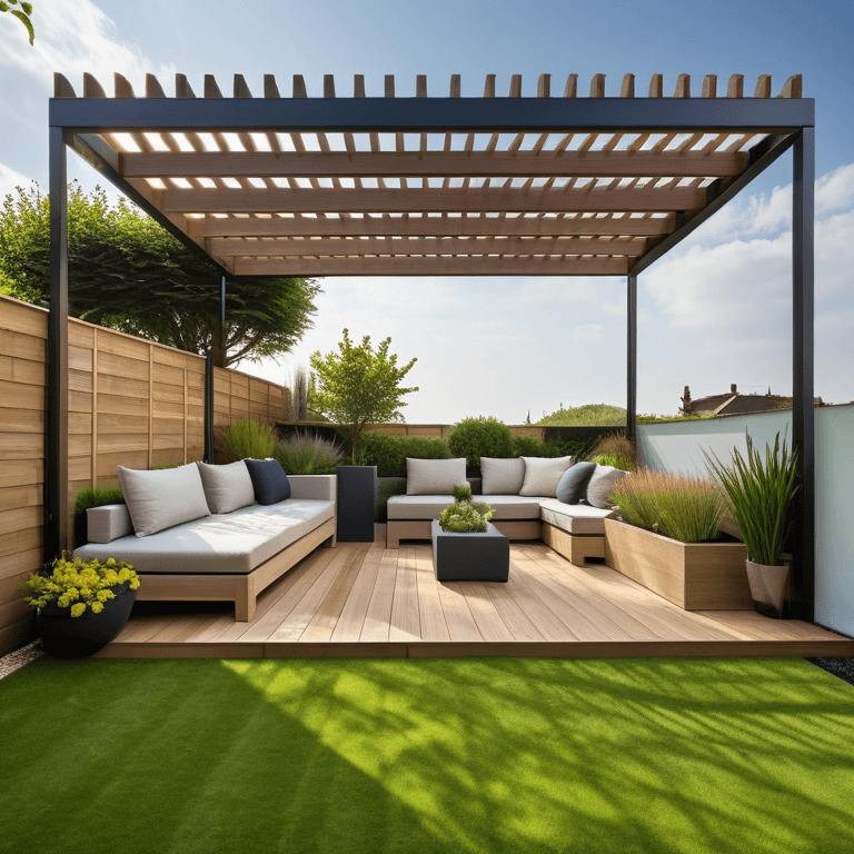 a terrace designed in a contemporary design